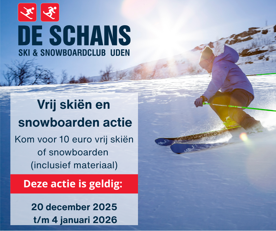 Actie vrij skiën en snowboarden